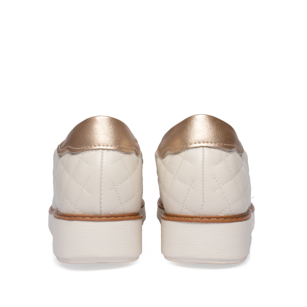 Mocassim Feminino Modare Napa Matelassê Off White - Imagem 3