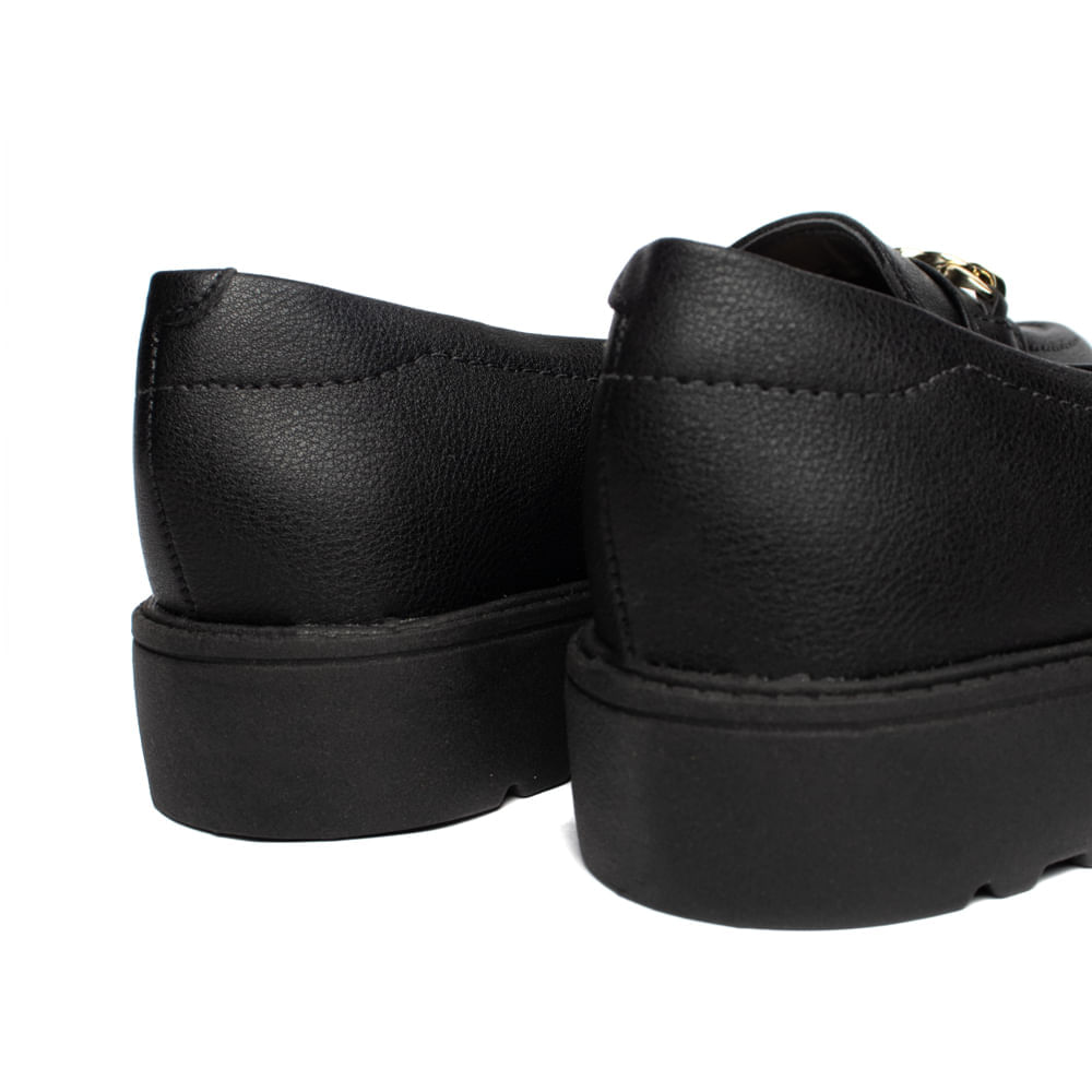 Mocassim Feminino Modare com Detalhe Dourado Preto - Imagem 3